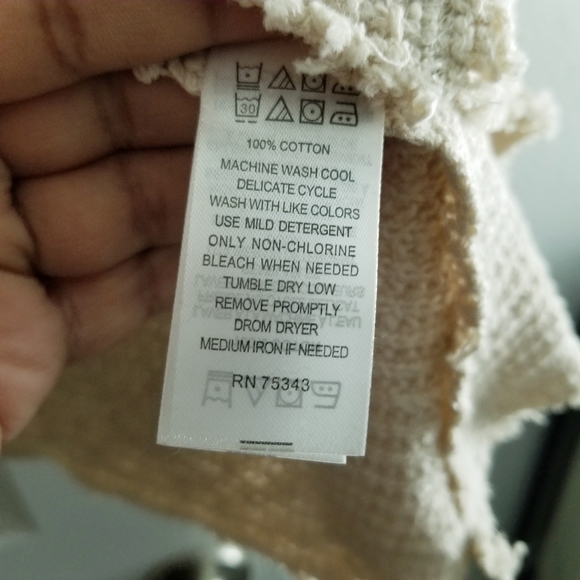 Anthropologie Ruby Moon Cold Shoulder Beige Sweater - Picture 7 of 7